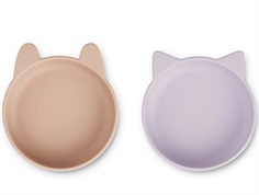 Liewood light lavender/rose mix bowl Vanessa silicone (2-pack)